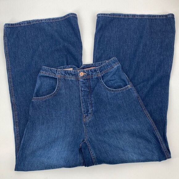 Anthropologie | Pilcro Flare Button Front High -Rise Wide Leg Flare Jeans The Up - Picture 7 of 16